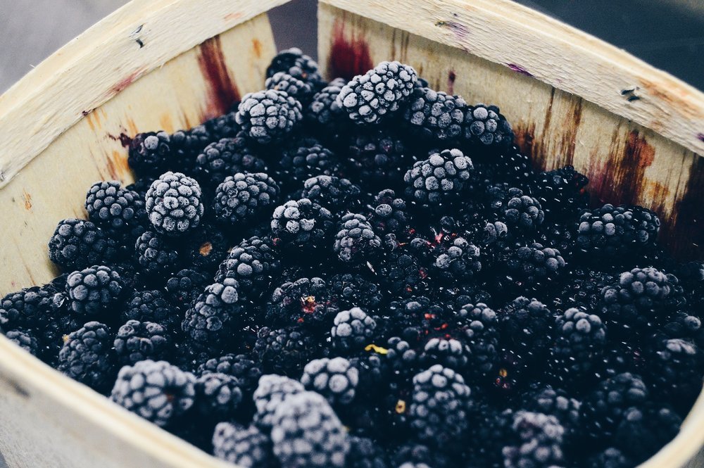 Eating blackberries help meet your caloric intake for the day.