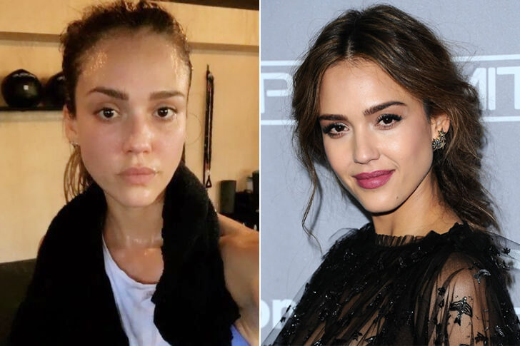 Verwunderlich Jessica Alba Ungeschminkt Fotos