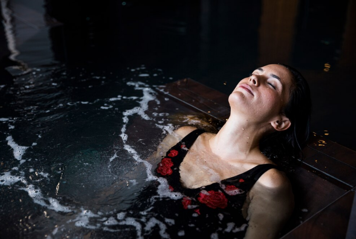 Entering cold water triggers the sympathetic nervous system, releasing adrenaline and noradrenaline.