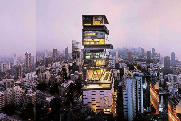 Antilia, Mumbai's huge mansion skyscraper.