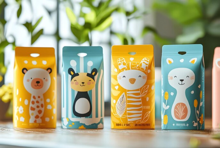 Baby food pouches with whole ingredients.